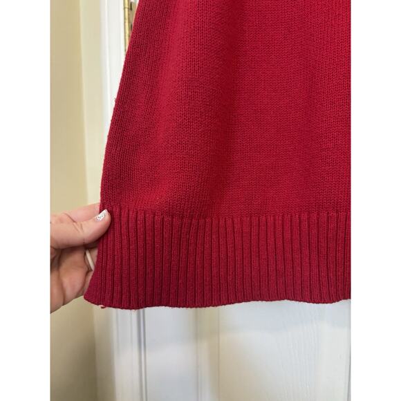 Talbots Cashmere Blend Red Button Collar Sweater Size XL Cozy Winter - Picture 6 of 8